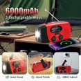 thumbnail image 4 of Radio meteorológica de emergencia Lanshanchu 6000 mAh con cargador de teléfono, 4 of 8