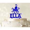 thumbnail image 1 of Birthday Custom Name Cake Topper With Octopus Figure Blue Cake Topper Cake Decorations Color Option Available 6-7 Inches Wide, 1 of 1