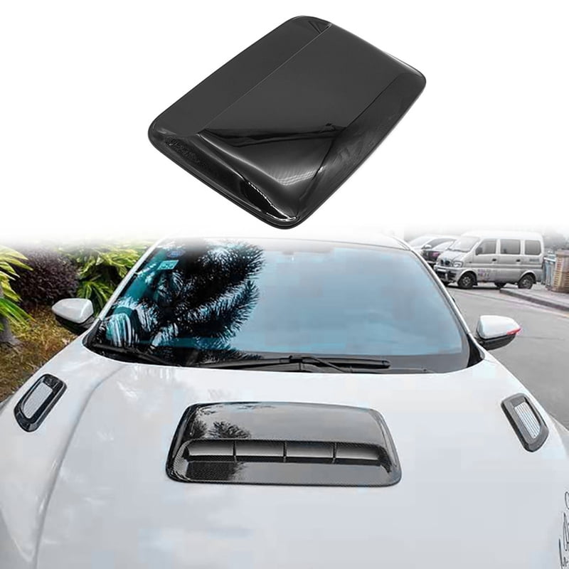 2X Car Universal Bright Black Hood Vent Air Outlet Cover for    Hood Scoop Air  Intake Vent Cover