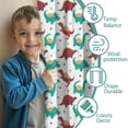 thumbnail image 3 of Blackout Kids Curtains,White Cartoon Cute Dinosaurs Pattern Childrens Insulated Curtains Set Of 2,Bedroom Essentials,Toddler Room Decor 42"x54", 3 of 5