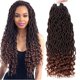 thumbnail image 1 of 6 paquetes de Goddess Locs Crochet pelo ondulado rizado sintético Locs Crochet trenzas extensiones de cabello sintético rastas Crochet Locs baja temperatura trenzado cabello Ombre Crochet Fux Locs (20, 1 of 1