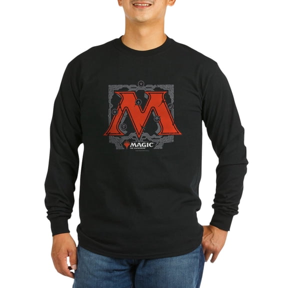 CafePress - Magic M Initial Long Sleeve T Shirt - Long Sleeve Dark T-Shirt