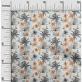 thumbnail image 2 of oneOone Viscose Jersey Orange Fabric Sea Life Pattern Sewing Material Print Fabric By The Yard 60 Inch Wide, 2 of 5