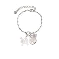 thumbnail image 2 of Delight Jewelry Acrylic Small Clear Skull Silvertone Discover Dream Explore Zoey Charm Bracelet, 6.5+2" Extender, 2 of 4