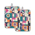 thumbnail image 7 of Yayeee Pot Holders Kitchen Heat Resistant with Pocket 7"x9.8" Cotton Oven Cooking Hot Pads, Orange Geometric, 7 of 7