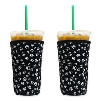 Reusable Neoprene Iced Coffee Sleeve - Insulating Cup Cover With Handle For 30-32oz Tumblers (Large)