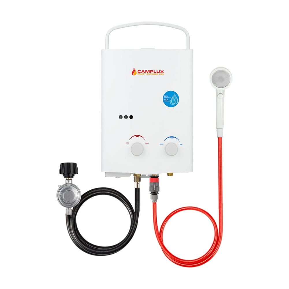 CAMPLUX Portable 1.32 GPM 34,000 BTU Propane Tankless Water Heater for Outdoor