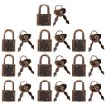 thumbnail image 1 of 10Pcs Mini Multifunctional Padlock Luggage Hanging Locks Retro Suitcase Locks, 1 of 9