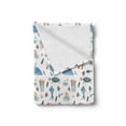 thumbnail image 2 of Nautical Soft Flannel Fleece Throw Blanket, Underwater Sea Life Animals Turtles Squid Whale and Jellyfish Nursery Cartoon, Cozy Plush for Indoor and Outdoor Use, 60" x 80", Multicolor, by Ambesonne, 2 of 5