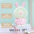 thumbnail image 6 of OAVQHLG3B Cartoon Rabbit Portable Desktop Handheld Light Usb Charging Outdoor Mini Fan, 6 of 9
