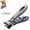 Gray, variant on FEOLGEHLY 2 Pack Blue Stainless Steel Nail Clipper, Large Opening Anti-Splash Sharp Nail Cutter, Heavy Duty Fingernail & Toe Nail Clippers for Thick Nails, Nail Trimmer for Men Women Adults Seniors