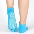 thumbnail image 2 of Solid Color Toe Socks (Adult Medium - Women's Shoe Sizes 5-10) Blue, 2 of 3