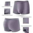 thumbnail image 2 of Mens Modal Boxer Briefs - Seamless Breathable High Elasticity Underwear Mid Waist Comfortable Home Panty Bulge Pouch Trunks Moisture Wicking, 2 of 8