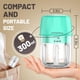 thumbnail image 4 of Mini procesador de alimentos recargable portátil e inalámbrico de 250 ml con hoja de acero inoxidable, picador eléctrico de ajo para verduras, licuadora para nueces, chile, cebolla, carne picada y, 4 of 5