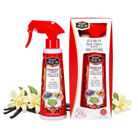 Instant Fresh Air Urine Odor Eliminator 'Primiera' - Spray for Bathrooms, Mattresses, Furniture, Carpets, & Hard Surfaces - Vanilla Scent - 10.1 Oz.