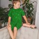 thumbnail image 4 of Balery Green Glitter Conjunto de Pijama Infantil de Manga Corta con Estampado – Ropa de Dormir de Algodón Suave-X-Large, 4 of 6