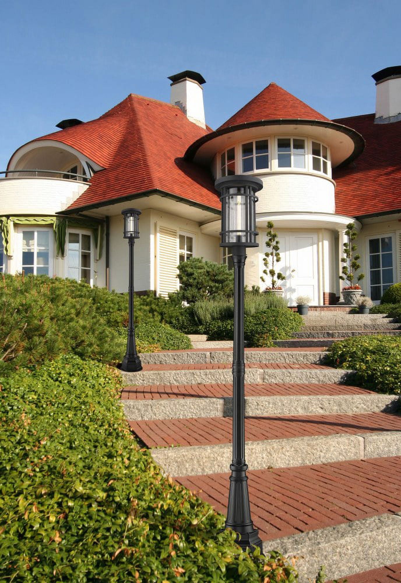 Jordan 1 Light Outdoor Post Mounted Fixture Clear Seedy