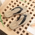 thumbnail image 5 of Women's Braided Flip Flops - Thick Strap Woven Flat Sole Thong Sandals for Summer, Beach & Casual Daily Wear, 5 of 5