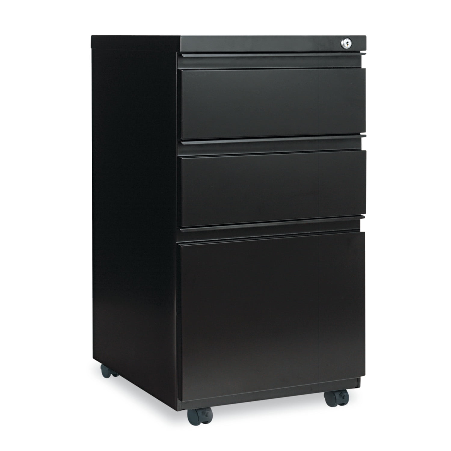 Alera 3 Drawers Vertical Lockable Filing Cabinet, Black ...