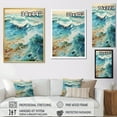 thumbnail image 4 of Designart "Beach Photo Oceanic flow X" Nautical & Beach Floater Framed Wall Art Living Room, 4 of 7