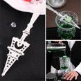 thumbnail image 2 of Stainless Steel Cube Sugar Colander Ladle Ice Strainer Colander Slotted Spoon Bar Strainer Absinthe Filter Spoon Cooking Utensil (Iron Tower Silver), 2 of 7