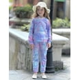 thumbnail image 7 of Oudiya Girls 2 Piece Tie Dye Sweatsuit Set Long Sleeve Athletic Sweatshirts and Sweatpants with Pockets Outfits, 6-13Y, 7 of 7