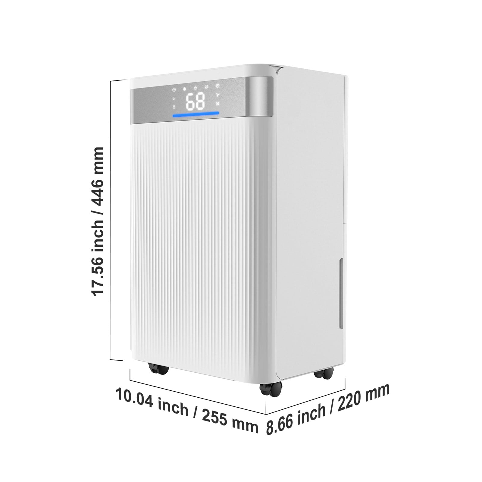 VEVOR 35 Pints Dehumidifier for Home & Basement, Drain Hose for Commercial & Industrial Use, Smart Humidity Control, Low Noise for Large Rooms, Warehouses, Bedrooms & Storage, Large Coverage,White