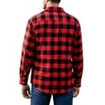 thumbnail image 5 of sogami Mens Long Sleeve Red Plaid Flannel Shirts Casual Button Down Regular Fit, 5 of 9