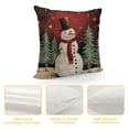 thumbnail image 4 of HENGT  Christmas Pillow Cover  Snowman Tree Print Pillowcase for Sofa Living Room Car Cushion Case Indoor Outdoor Home Decoration, 4 of 5