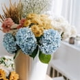 thumbnail image 4 of QYXQPYO Artificial Hydrangea Flowers 1 Bouquet Fake Hydrangea Silk Flowers Synthetic Hydrangea Flower for Wedding Centerpieces Bouquets DIY Floral Decor Home Decoration with Stems, Blue, 4 of 4
