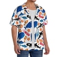 thumbnail image 4 of Wukai Cute Sea Animals Men's Casual Short-Sleeve Button Down Shirt - Lightweight Summer Dress Shirt for Daily Wear-3X-Large, 4 of 7