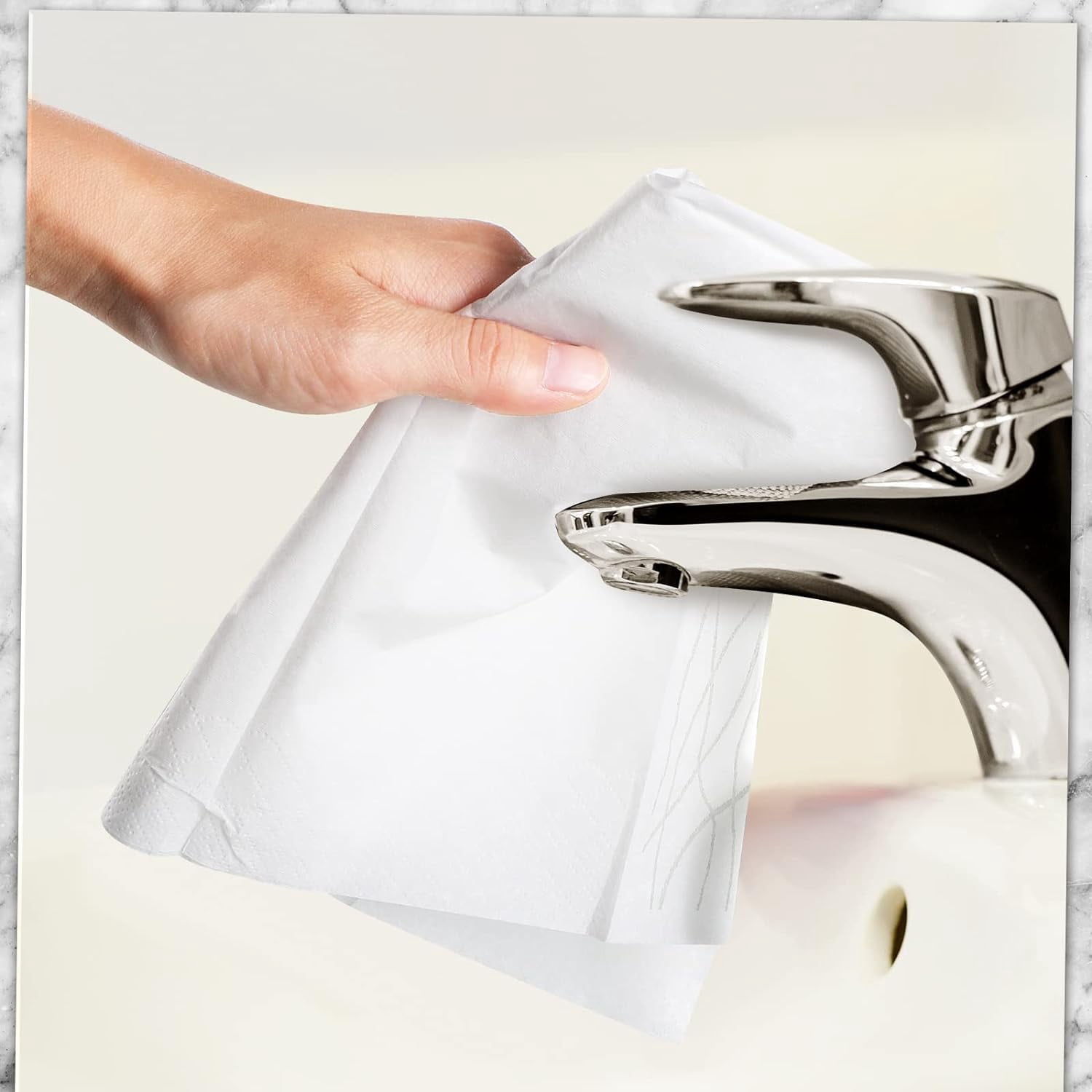 Guest Bathroom Paper Hand Towel Disposable Towels Paper Napkins for Guest Disposable Hand Towels Decorative Napkins for Kitchen Parties Wedding(100 Count)