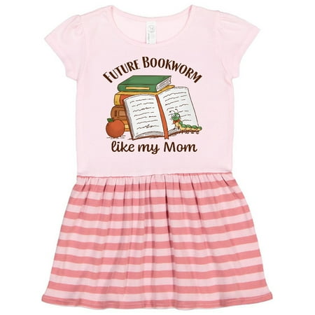 

Inktastic Future Bookworm Like My Mom Gift Toddler Girl Dress