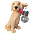 thumbnail image 2 of Artesanía lámpara solar perro escultura decoración LED forma animal resina paisaje luz Blanco cálido Sharpla Luz de estatuilla al aire libre, 2 of 8