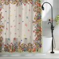 thumbnail image 2 of Spring Easter Shower Curtain Set, Waterproof Shower Curtains for Bathroom, Vintage Colorful Eggs Botanical Bunny Plaid Washable Fabric Bath Curtain for Bathtub Decoration with Hooks 60x72 Inches, 2 of 9