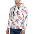thumbnail image 3 of Salouo Lavender Flowers Pattern Men's Fall Hoodie Sweatshirt,Sport Hoodie with Pockets for Men Pullover Casual Hooded Sweatshirt-3X-Large, 3 of 7