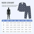 thumbnail image 4 of Naloa Geometry Flower Men’s Pajamas Set - Long Sleeve Button Down Sleep Shirt and Pajama Bottoms Sleepwear Set-Medium, 4 of 7