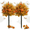 2 Pcs A2, variant on 22in Artificial Fall Pumpkin Topiary Tree, Autumn Floral Maple Leaf Eucalyptus Garden Stake, Halloween Porch Pathway Outdoor Planter Decor, Ground Spike Bush for Home 1 Pcs