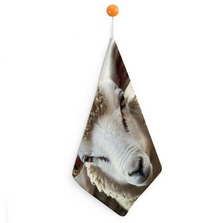 

Patifu Sheep Tag Portrait Reusable Hand Towels Ultra-Fine Fiber Kitchen Essentials 30x30cm 2pcs