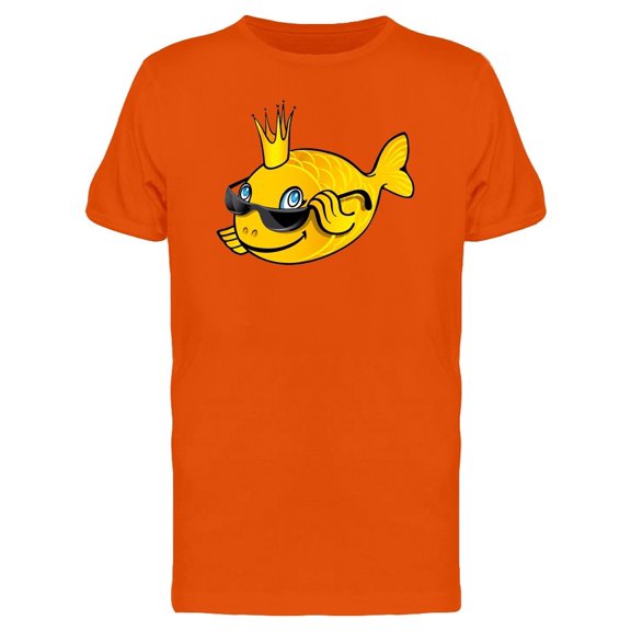 Cool Goldfish King Cartoon Tee Men's -Image by Shutterstock
