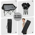 thumbnail image 4 of RedSwing Double Folding Camping Chair,Oversized Portable Loveseat Oversized Portable Loveseat Double Chair Outdoor Camping Backpacking, Black Grey, 4 of 6
