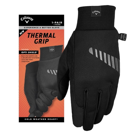Callaway Golf Ladies LLH Thermal Grip Glove (Pair) Black Large