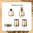 thumbnail image 5 of 5PCS Gold Glass Bathroom Accessories Set, Heavy-Duty Glass & Wood Decor, Lotion Soap Dispenser, Aromatherapy Bottle, Soap Dish, Toothbrush Holder, Tumbler, 5 of 6