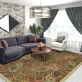 thumbnail image 2 of Ottomanson Non-Slip Area Rug for Living Room 7'10" x 9'10" Durable Low Profile Carpet, Beige Paisley, 2 of 8
