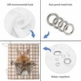 thumbnail image 4 of Brown Easter Shower Curtain, Waterproof Shower Curtains for Bathroom, Spring Watercolor Bunny Plaid Checkered Washable Fabric Bathtub Curtain Set Bath Decor with 12 Hooks Extra Long 72"x96", 4 of 8
