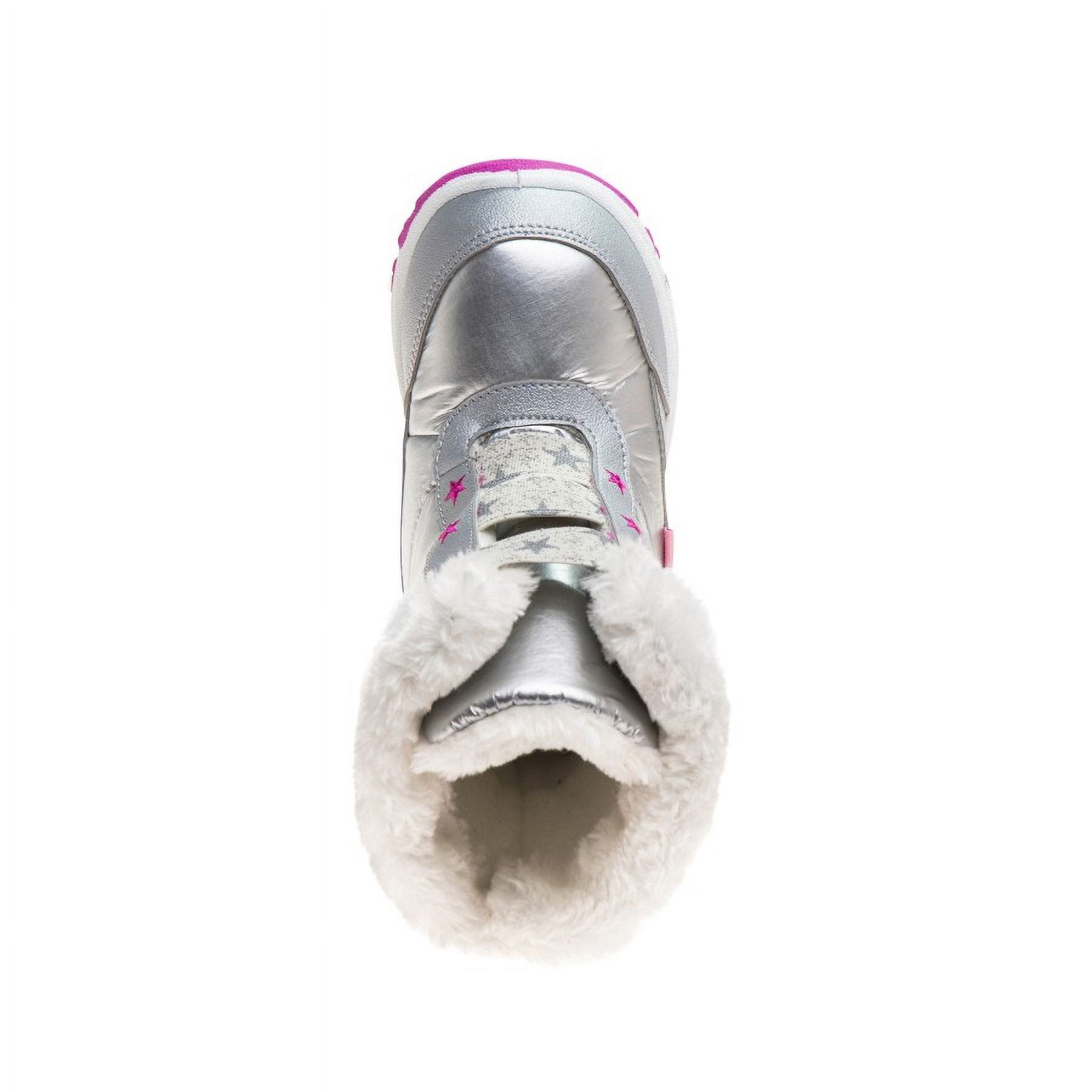 Rugged Bear Little Kids  Girls Snow Boots  , Silver, 9