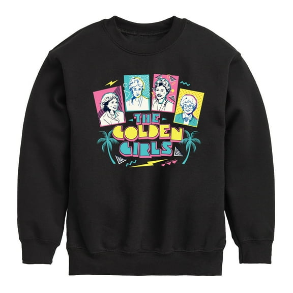 Golden Girls - Retro Logo Group - Toddler And Youth Crewneck Fleece Sweatshirt