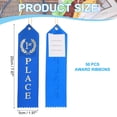 thumbnail image 2 of Uxcell 50Pcs Award Ribbons Prize Medal Ribbon with Event Card and Ropes for Celebrations Blue, 2 of 7
