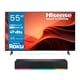thumbnail image 1 of Combo Pantalla Hisense 55" H5 Series 4K UHD Smart TV Roku (55H5BR) + Barra de Sonido, 1 of 5