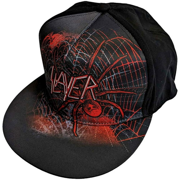 Slayer Spiderweb All Over Baseball Hat Black